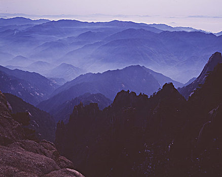 安徽,黄山,大好河山,景区,花,雪,人字瀑布