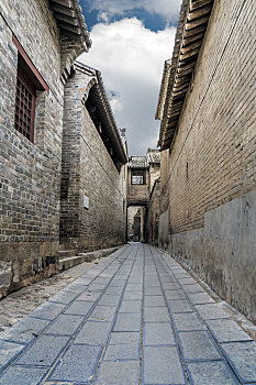 砥洎城坩埚墙的小巷子,中国山西省晋城市阳城县