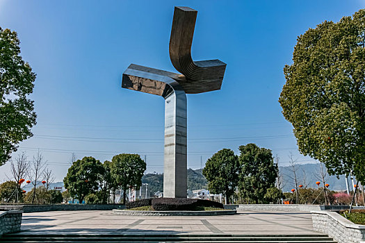 浙江省台州市街心公共广场雕塑建筑景观