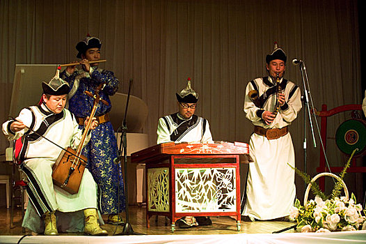 蒙古,乌兰巴托,文化,表演,音乐人,传统,器具