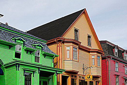 彩色,房子,卢嫩堡,新斯科舍省,加拿大