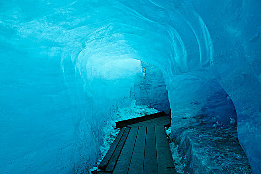 冰,隧道,冰河,瓦莱州,瑞士,欧洲