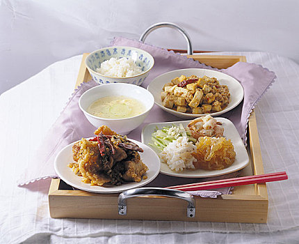 韩国,食物,稻米,豆腐,汤