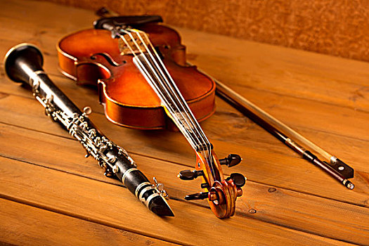 经典,音乐,小提琴,单簧管,旧式