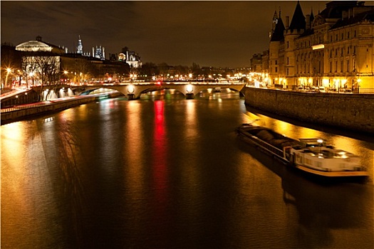 塞纳河,船,巴黎