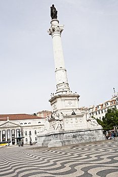 纪念建筑,罗斯奥广场,里斯本,葡萄牙