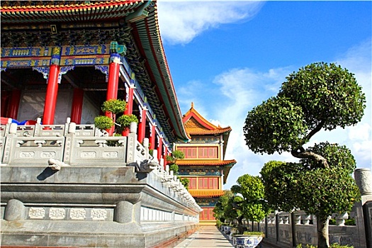 传统,中式,庙宇,寺院,泰国