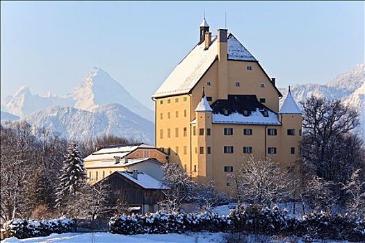 城堡,正面,瓦茨曼山,奥地利