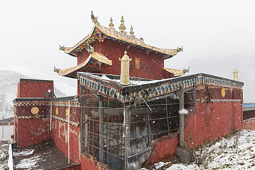 地震,遗址,古寺