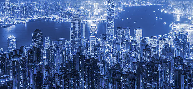 航拍香港建筑景观