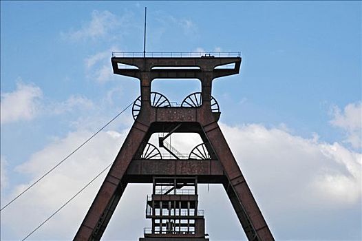 塔,煤矿,开采,鲁尔区,盖尔森基兴,北莱茵威斯特伐利亚,德国