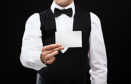 魔幻,表演,马戏团,赌场,概念,庄家,拿着,白色,纸牌