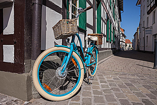 环保,自行车,中世纪城市,德国