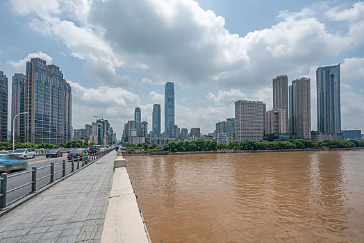 长沙城市风光－湘江,橘子洲及湘江两岸