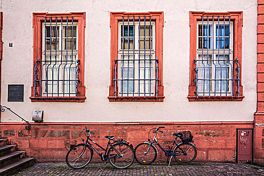 自行车,户外,海德堡,大学