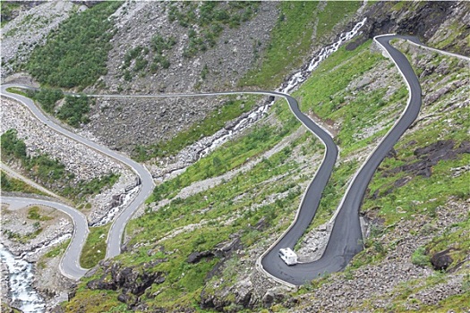 小路,蜿蜒,山路,挪威