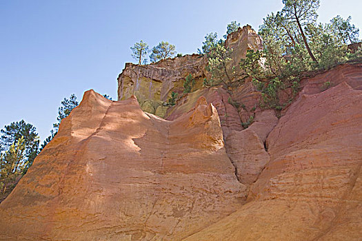 赭色,山,鲁西永,法国