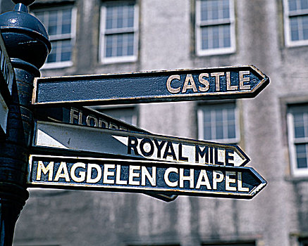 爱丁堡,王子,街道,路标