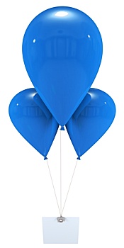 信息,蓝色,气球