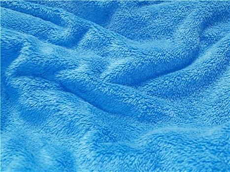 特写,蓝色,褶皱,毯子