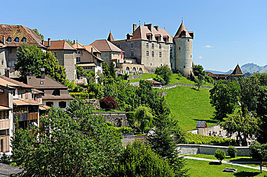城堡,弗里堡,瑞士,欧洲