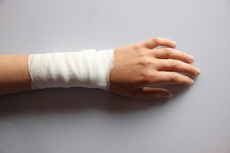 包绷带,手臂,孩子,皮肤_高清图片_全景视觉