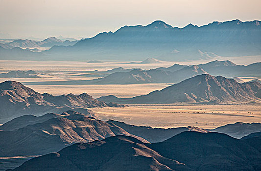 隔绝,山,脊,边缘,纳米布沙漠,航拍,自然保护区,纳米比亚,非洲
