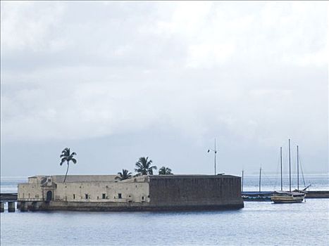 堡垒,海中,萨尔瓦多,巴西