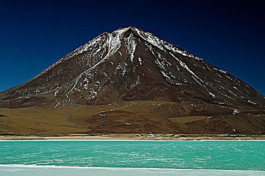 智利,泻湖,火山,碧水