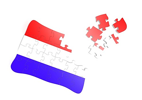 荷兰,旗帜,拼图