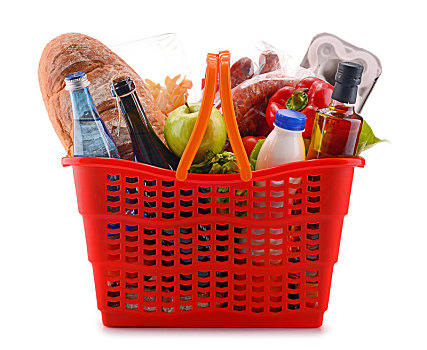塑料制品,购物篮,种类,食物杂货,商品