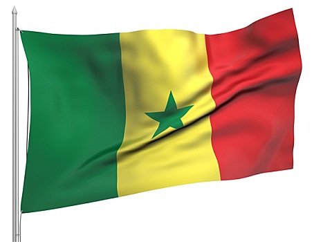 飞,旗帜,塞内加尔,国家