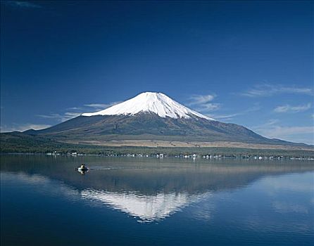 富士山,湖,本州,日本