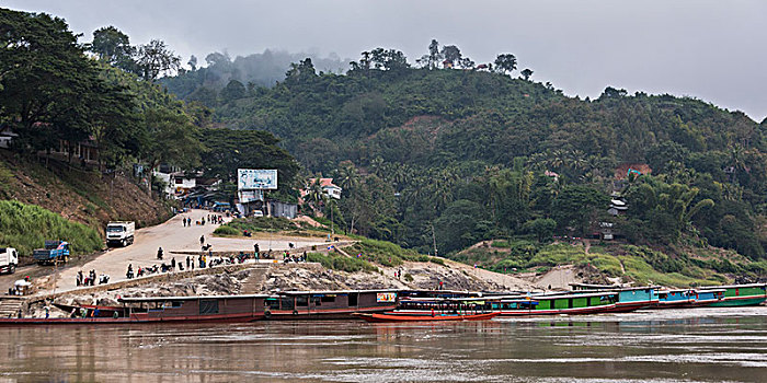 船,湄公河,省,老挝