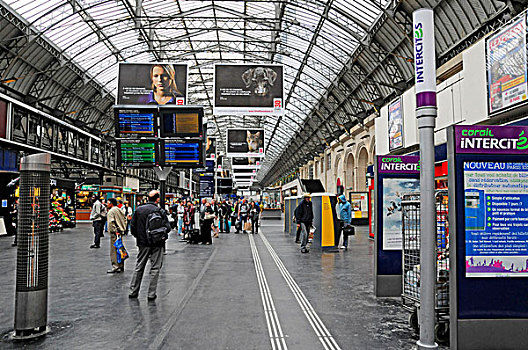 火车站,内景,巴黎,法国,欧洲