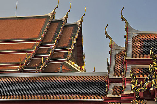 屋顶,庙宇,地区,曼谷,泰国