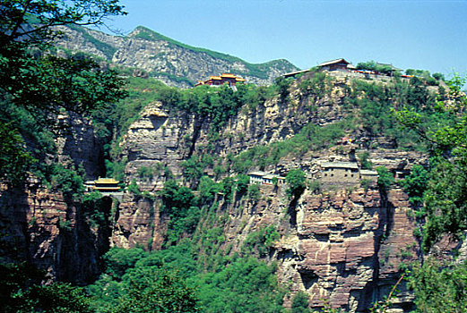 河北省石家庄市井陉县苍岩山全景