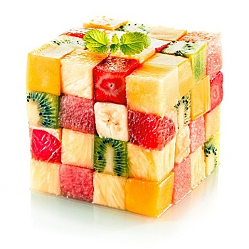 水果,立方体,种类,热带水果