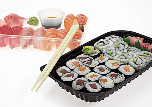寿司,加利福尼亚寿司,寿司卷,日本料理,白色背景