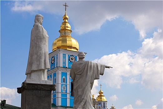雕塑,圣麦克,大教堂,基辅