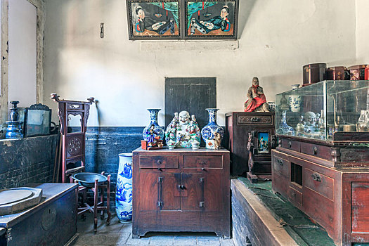 明清民居内景,中式古典家具,山西平遥古城,华北第一镖局博物馆