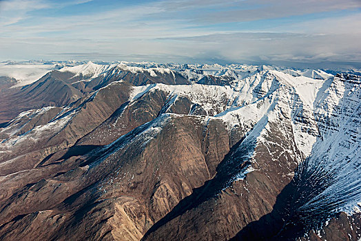 积雪,顶峰,布鲁克斯山,冬天,阿拉斯加,美国