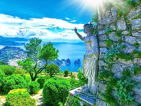 卡普里岛,意大利,漂亮,风景,岛屿