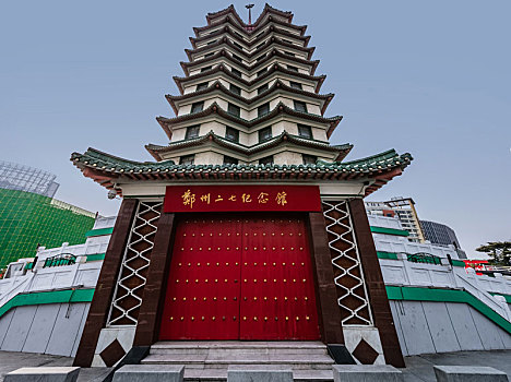河南省郑州市二七广场纪念塔园林古建筑
