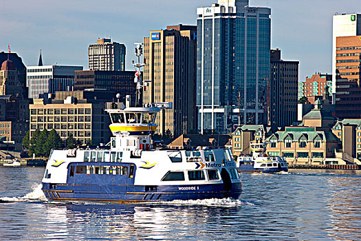 乘客,渡轮,正面,哈利法克斯,水岸,新斯科舍省,加拿大