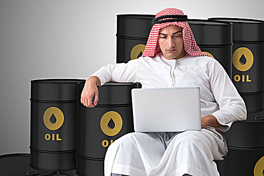 阿拉伯,商务人士,商贸,原油,油,笔记本电脑