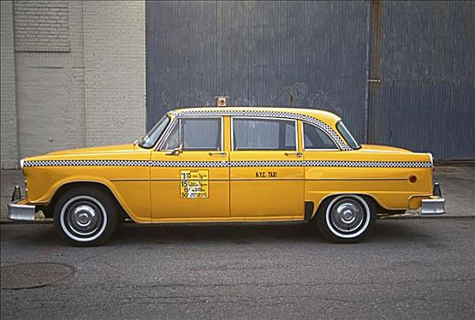 停放,黄色出租车,纽约