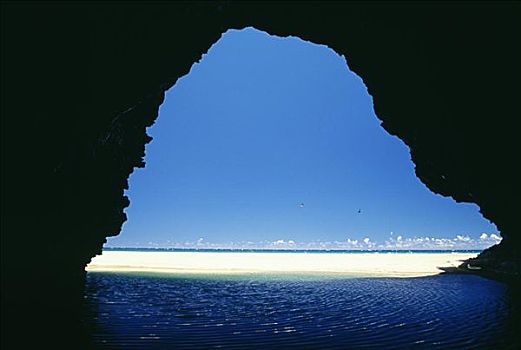 夏威夷,考艾岛,纳帕利海岸,海滩,室内