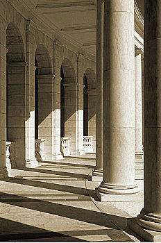 柱子,拱,阿灵顿,墓地,华盛顿,美国