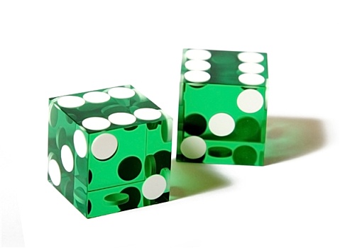 绿色,骰子,白色背景